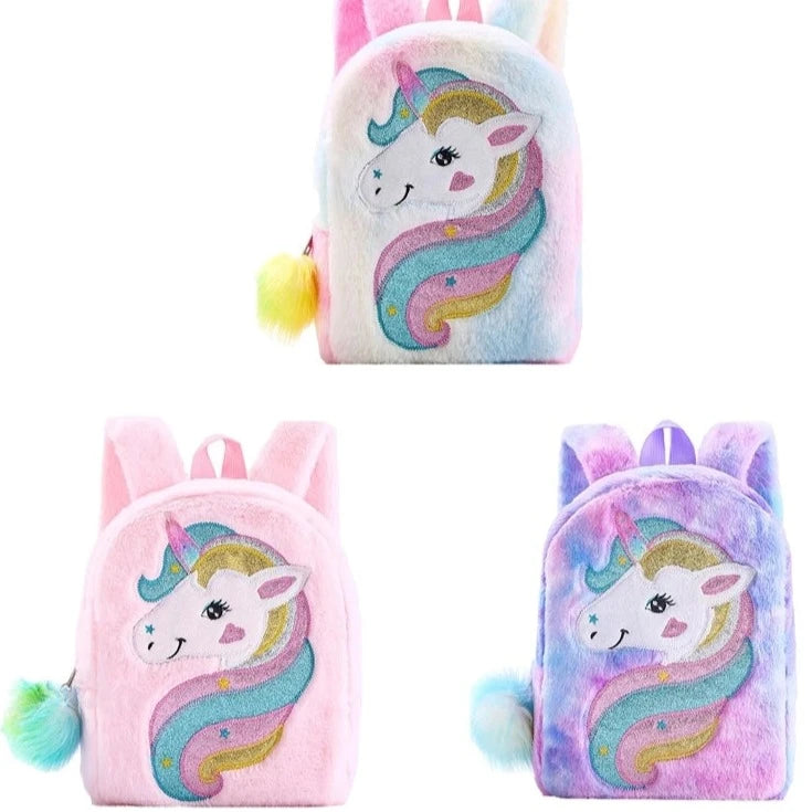 Kids Unicorn Backpack - Durable PU with Zipper Closure