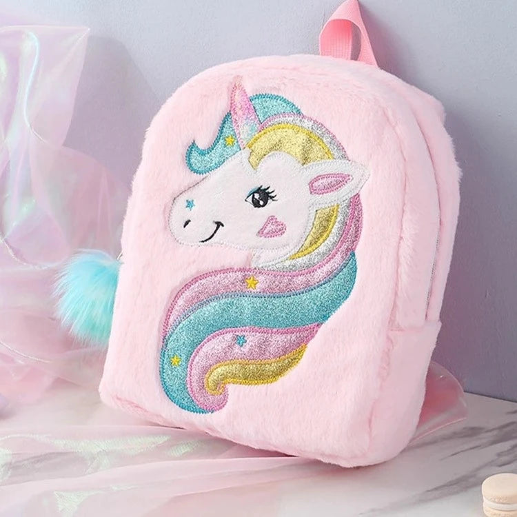 Kids Unicorn Backpack - Durable PU with Zipper Closure