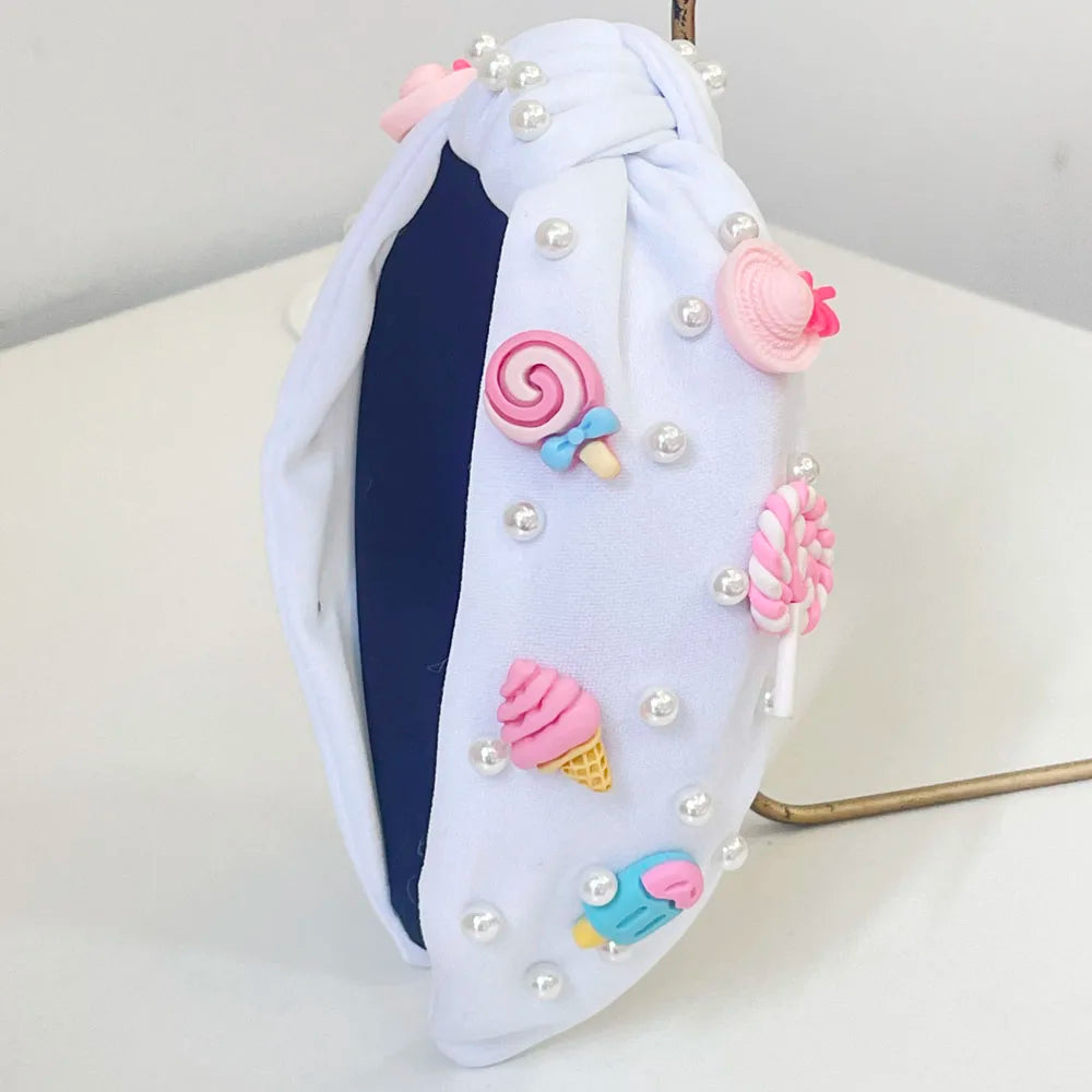 Candy Knot Pearl Headband