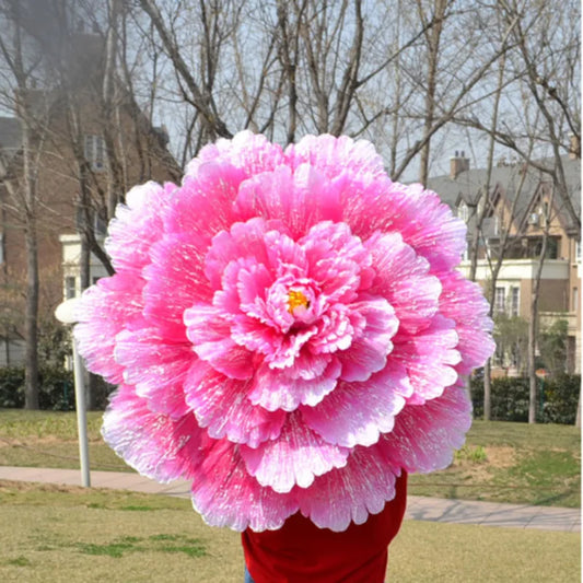 Peony Beach Umbrella Shade Fan Dance Stage Dance Performance Props Umbrella Flower Peony Performance Handheld Parasol